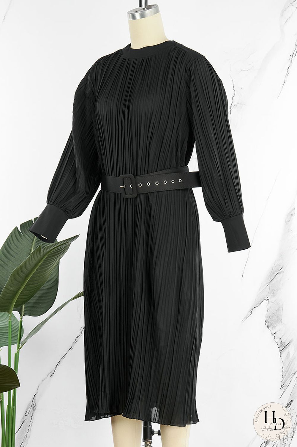 White Casual Solid Patchwork Fold With Belt O Neck Straight Dresses