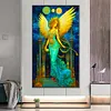 （Big Size)Greek Angel Girl Glass Painting-Paint by Numbers Acrylic Painting 40*70CM