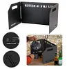 3 Plates Camping Stove Windscreen Foldable Cooking Burner Windproof Screen Tool