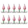 10pcs Squid Jigs Hooks Cuttlefish Bait Fishhook (Pink Luminous 30g)