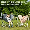  Hammock Camping Chair Folding Portable Swinging Chair with Cup Holder for Outdoor RV Lawn Backyard Patio,Support 350 lbs