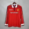 1998-1999 Retro Long Sleeve Manchester United Home Football Shirt 1:1 Thai Quality love fball