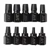 25-piece set, hexagonal handle, damaged, sliding tooth, sliding wire screw extractor