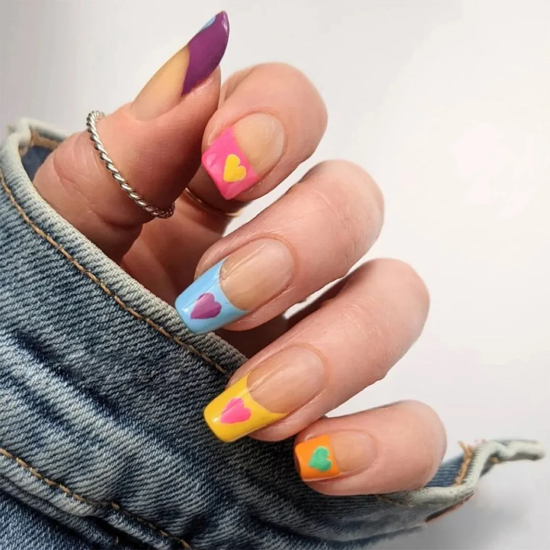 24pcs Butterfly Nail Patch Glue Type Removable Long Paragraph Fashion Manicure Wearable False Nails Patch With Glue Fake Nails-Nail Inspo