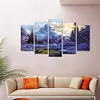 (US Local)5D DIY Full Drill Big Size Diamond Painting Snow Mountain Embroidery Mosaic Kit 95*45cm