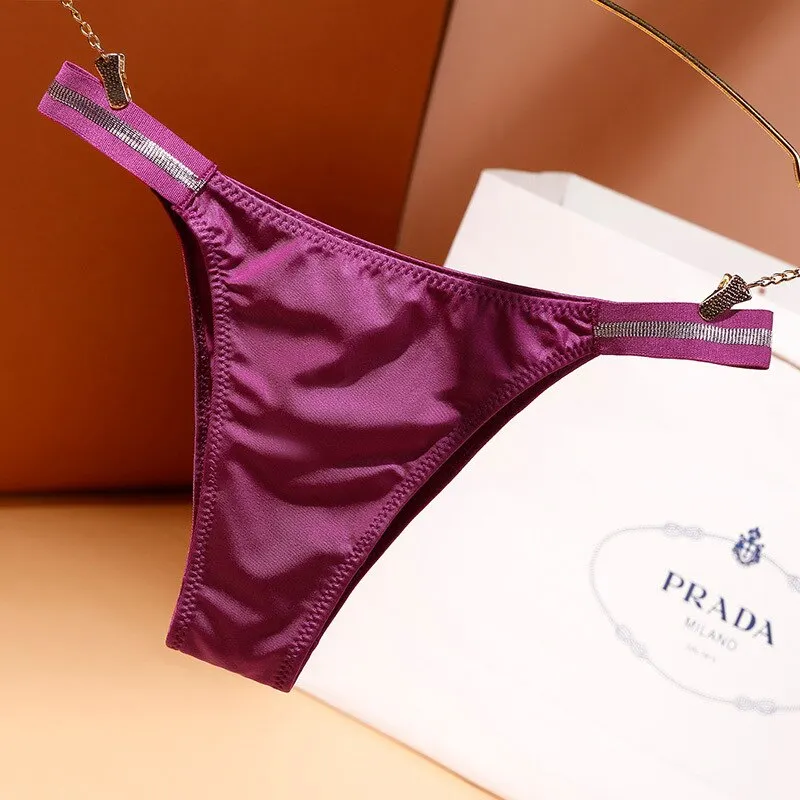 European Style Sexy Panties Women Solid Color Underwear Mid Waist Sexy G-String Female Seamless Briefs Girl Bikini Underpants
