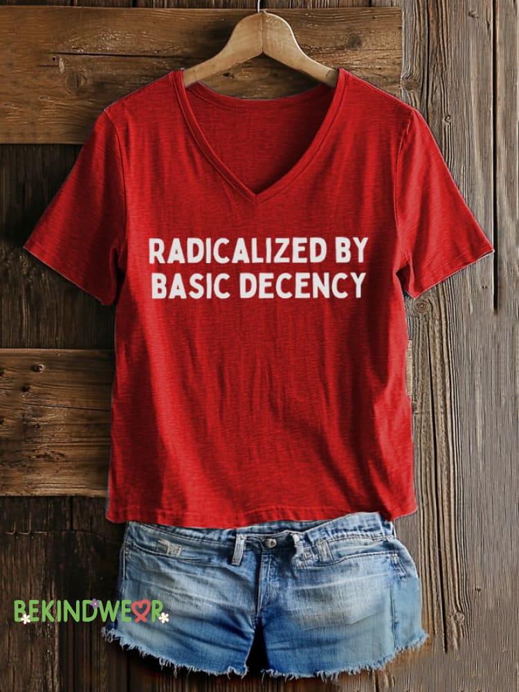 Women&rsquo;s Casual Social Democracy Printed T-shirt Red / S