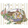 Rabbit Fairy Tale-Girl And Cat-14CT Stamped Cross Stitch 48*38cm/18.9*14.96in