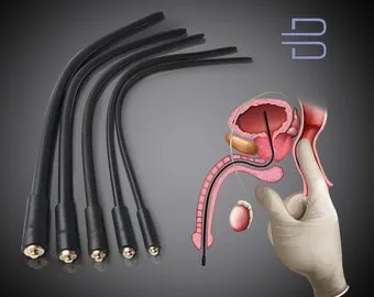Male Penis Ring Silicone Urethral Plug,Electric G-spot Prostate Stimulation  Medical,E-Stim Urethral Sound Penis Plug, Male Toy