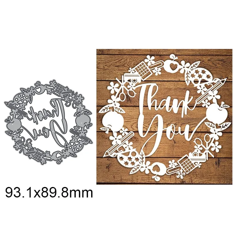 Thank you Ring Frame Metal Cutting Dies For DIY Scrapbook Cutting Die Paper Cards Embossed Decorative Craft Die Cut New Arrival