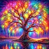 (Multi-Style) Colorful Flowers Tree-11CT Stamped Cross Stitch 45*45cm