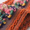 5 Paires Chaussettes &agrave; Fleurs Brod&eacute;es Vintage