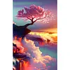 (Counted/Stamped)(Big Size) 11CT Tree and cloud Cross Stitch -40x63cm/15.75*24.8in