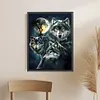 Loup - Rond Diamant Peinture-40*55Cm