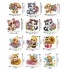12PCS DIY Diamond Art Refrigerator Sticker Kits for Home Decor (Kitten)