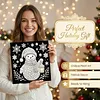(25x25cm)DIY Snowman Framed Handmade Pearl Painting Art Craft Kit Living Home Decor