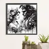 (US Local)Beauty 5D DIY Full Drill Round Big Size Diamond Painting Kit for Home Wall Decor 40x40cm 
