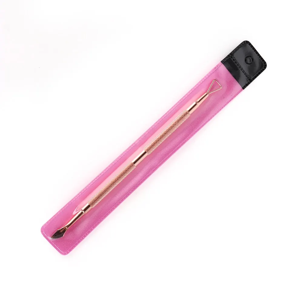 New Silver/Rose Gold Dual-ended Stainless Steel Nail UV Gel Polish Remover Stick Triangle Rod Cuticle Pusher Nail Art Tool