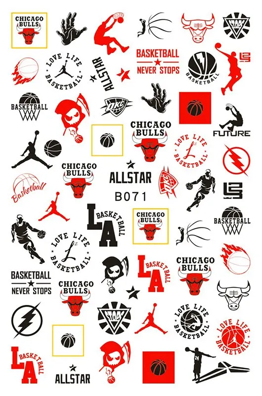 3D Sport Nail Art Sticker Cartoon Constellation Nail Decals Manicure Gymnastics Back Glue Sticker for Nails Decoration