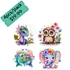 (4pcs) Animal - 18CT Stamped Cross Stitch 20*20cm/7.87*7.87in(Bundle Sale)