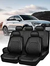 9Pcs PU Leather Car Seat Covers Universal Car Seat Protectors for Most Cars SUVs