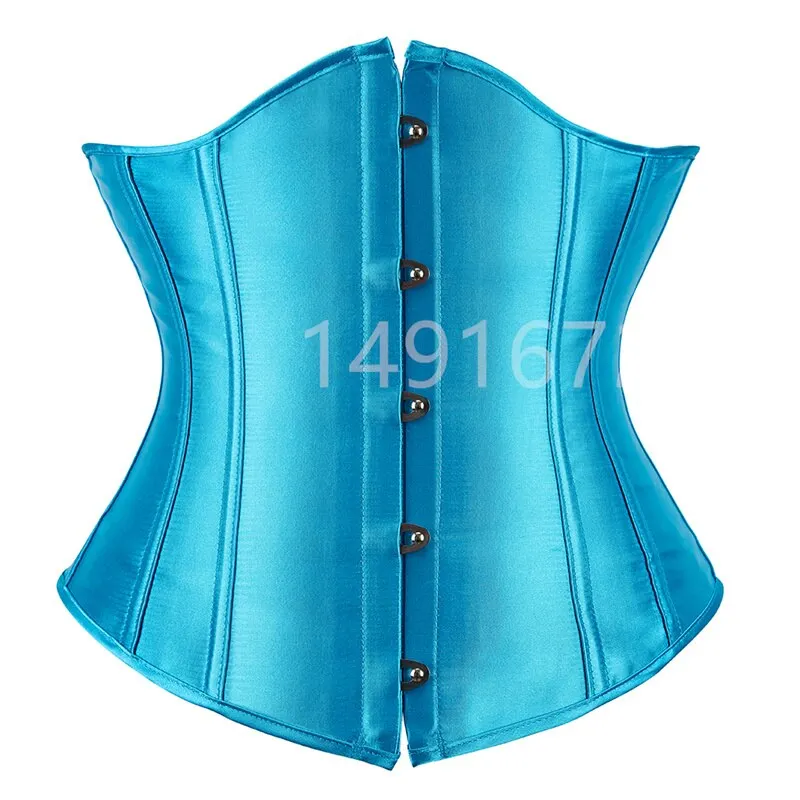Corset Underbust for Women Top Sexy Waist Cincher Gothic Lingerie Vintage Shape Body Belt Plus Size Gorset Green Pink Red Black