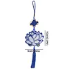 Lotus - Counted Bead Embroidery - Keychain