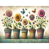 (US Local)Garden Pots-Full Round Diamond Painting