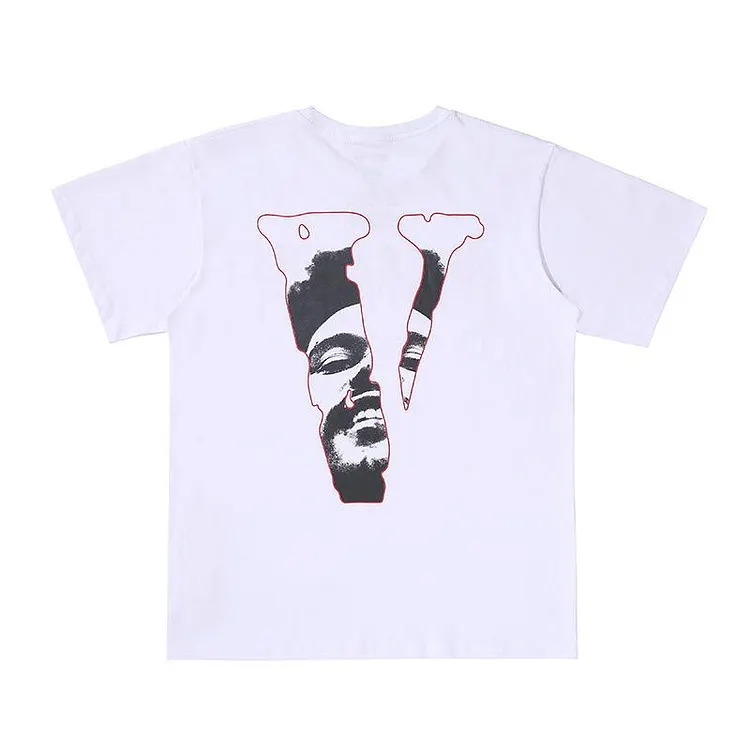Vlone Summer Clothing Short Sleeve Tshirt plus Size Retro Sports Men's Half Sleeve Tee