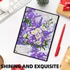 (US Local)5D DIY Flower Diamond Art Painting Notebook Kit Crystal Notepad Sketchbook Gifts