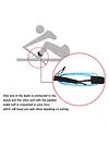 6ft Surfboard Ankle Leash Elastic Webbing Surfboard Longboard Surf Leg Rope