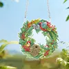 Diamond Painting Bird Flower Wreath Pendant
