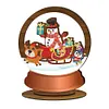 >SALE<Wooden Christmas Table Top Diamond Painting Ornament Kits Xmas Home Decor (C)