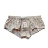 Men's Cotton Woven Boxers Button Fly Boxer Shorts Low Rise Lounge Boxer Trunks