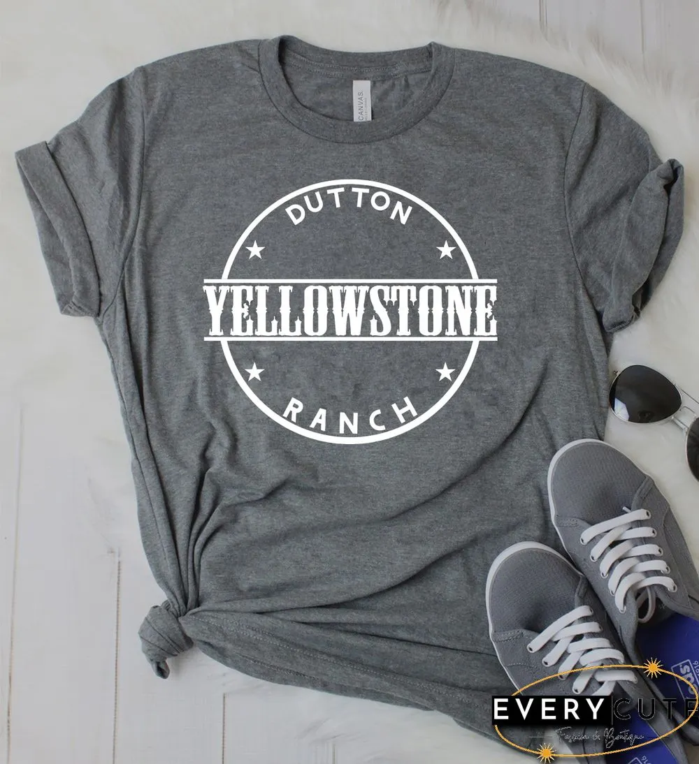 Dutton Ranch Yellowstone Tv Shows Graphic T Shirt Women Cotton White Black Beth Dutton T-Shirt Rip Wheeler Dutton Ranch Tops