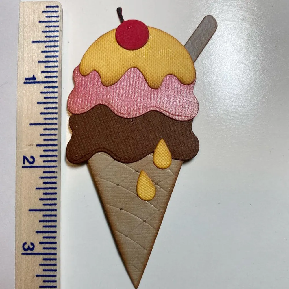 New Ice Cream Metal Cutting Die Stencil Template for DIY Embossing Paper Photo Album Gift Cards Making Scrapbooking Craft  Dies