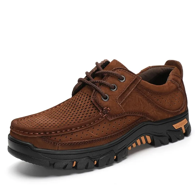 2021 New Men Shoes Genuine Leather Men Flats Loafers High Quality Breathable Outdoor Men Sneakers Male Casual Shoes Plus Size 48