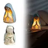 Virgin Mary Prayer Night Light Resin Virgin Mary Catholic Decor Table Lamp Handcrafted Home Decoration Desk Accessories for Reading