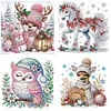 (US Local)4pack Xmas Animal-Special Shaped Diamond Painting Kit(30x30cm)