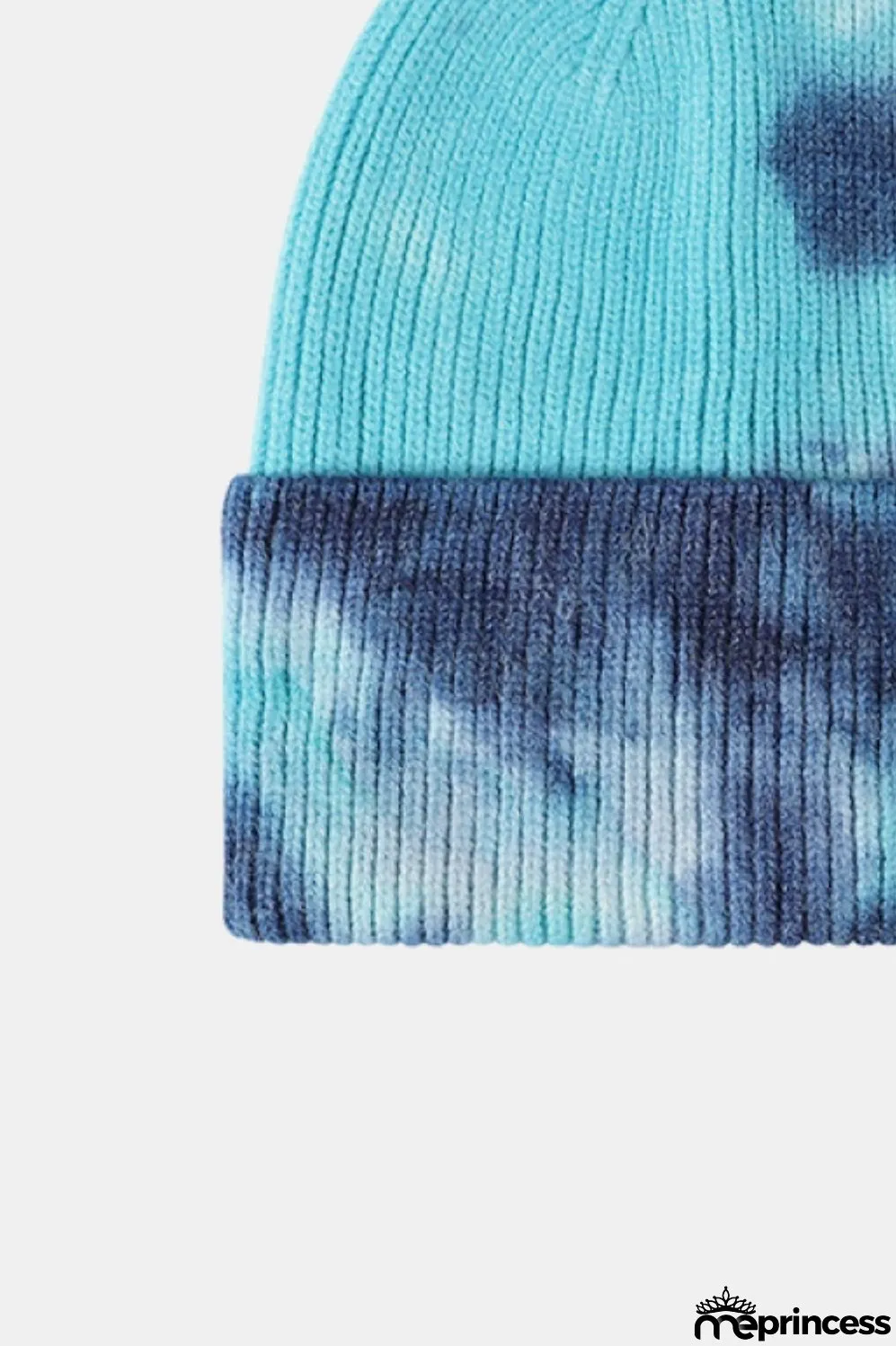 Tie-Dye Cuffed Rib-Knit Beanie Hat