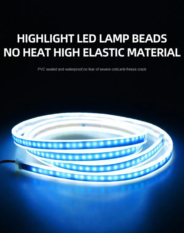 12v Start Scanning Car Hood Light Strip Waterproof Car DIY Neon Through Light