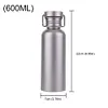500/600/750ml Titanium Water Bottle with Lid Sports Kettle for Outdoor Picnic