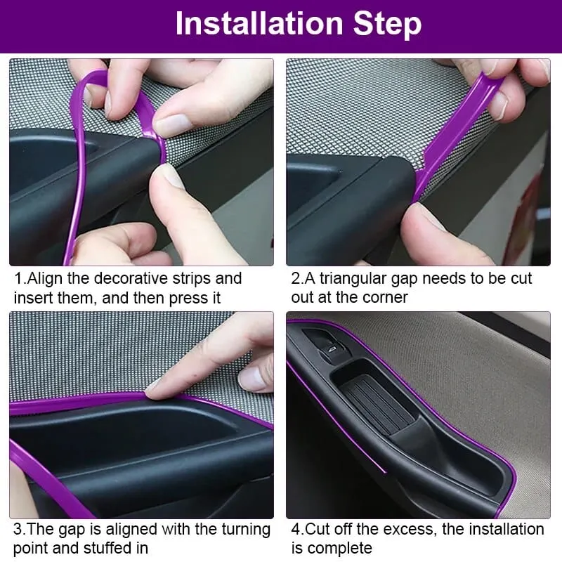 Car interior tinned decorative strips
