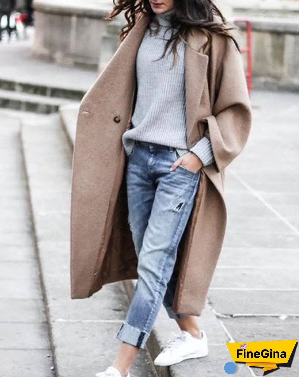 Women Long Outerwear Warm Fashion Coat