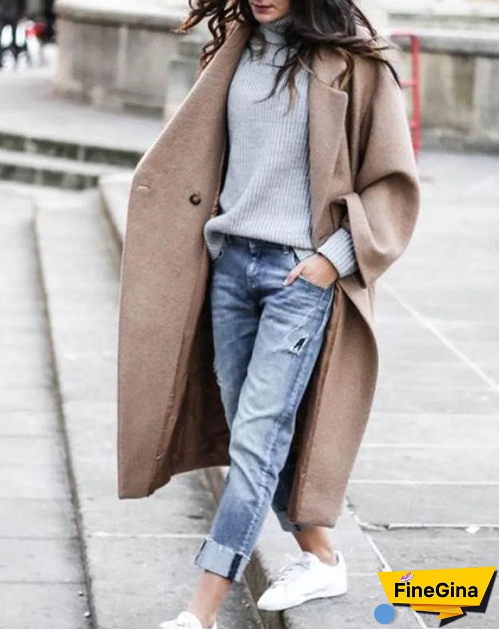 Women Long Outerwear Warm Fashion Coat