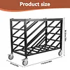 [US Local Warehouse] Ball Cart with Wheels Rolling Basketball Rack with Lockable Lid Balls Storage Locker for Volleyball Gym Recess Soccer Playground