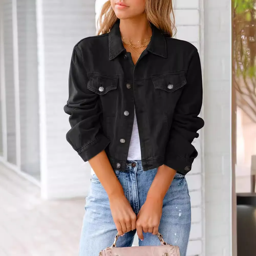 Churchf Churchf Women's Spring And Summer New Denim Jacket Long Sleeve Jacket