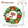 Diamond Painting Santa Snowman Christmas Wreath Pendant