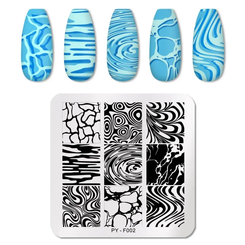 PICT YOU Nail Stamping Plates Flower Plant Pattern Nail Art Plate Stencil Stainless Steel Line Pictures Theme Image Plates Mold-Nail Inspo