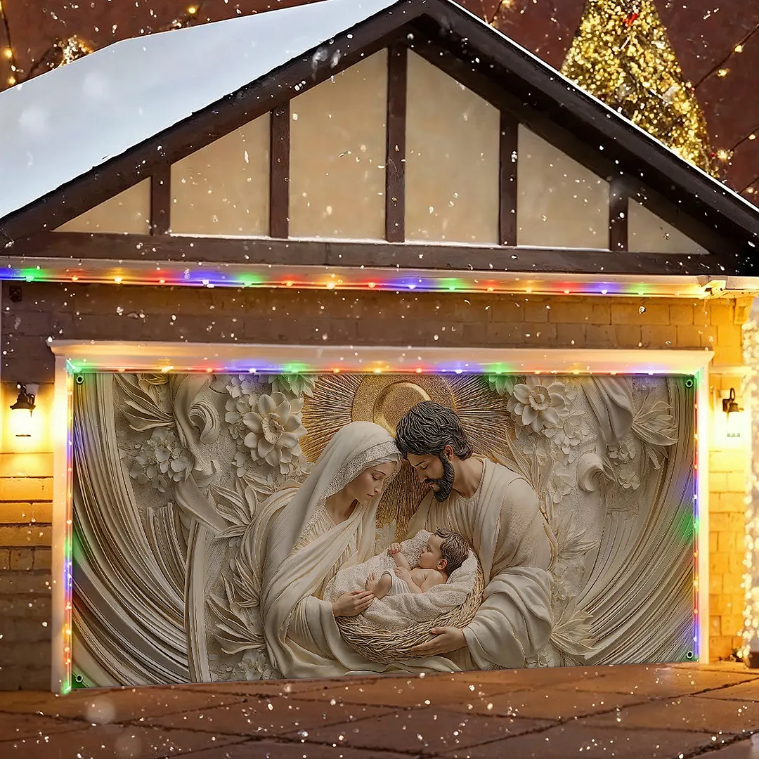 Garage Door Banner Decoration - Holy Family